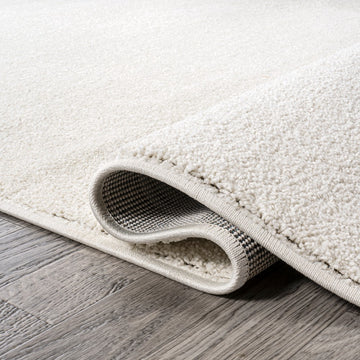 Haze Solid Low-pile Area Rug Cream